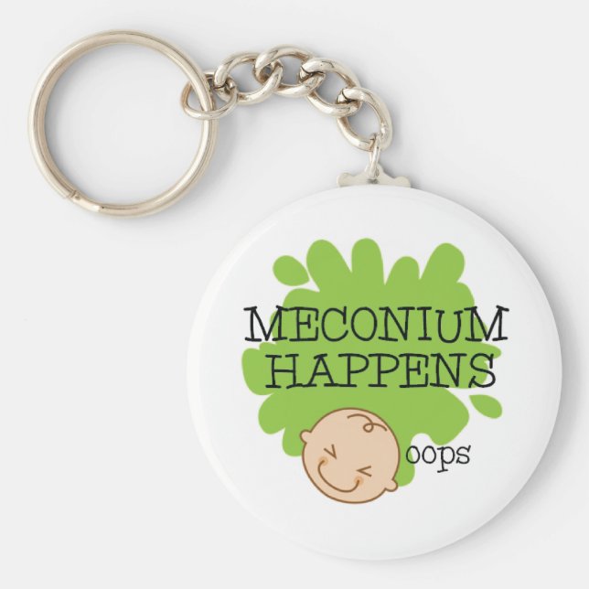 Chaveiro Meconium Happens Funny Nurse Key Chain (Frente)