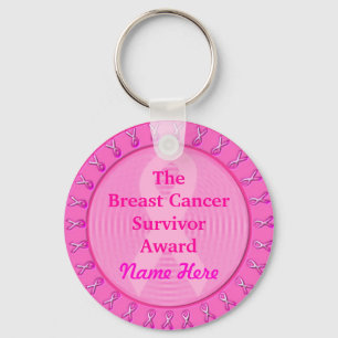 Chaveiro Medalha cor-de-rosa customizável do prêmio do