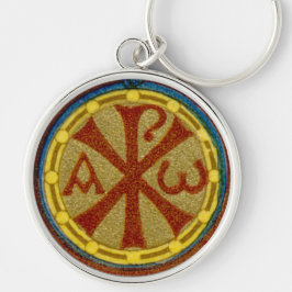 Chaveiro Medalhão Chi Rho / Alpha Omega do SNV 36