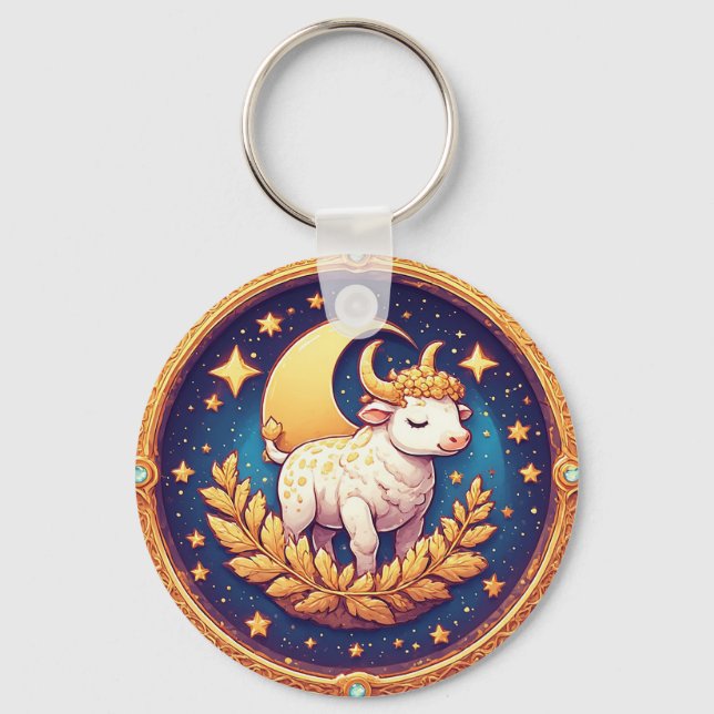 Chaveiro Medalhão de Boi Lunático Artístico (Frente)