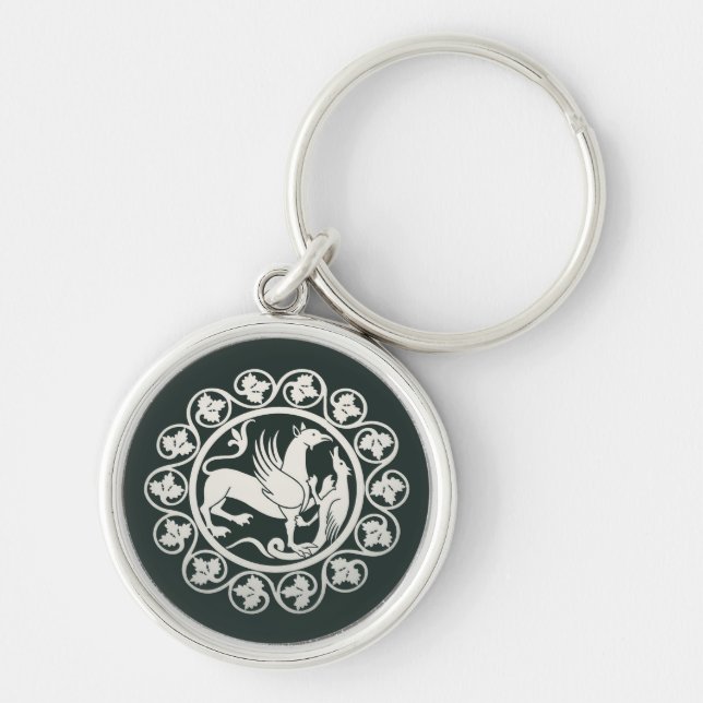 Chaveiro  Medalhão de Combate de Grifo Medieval (Frente)