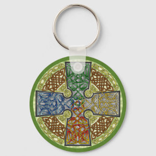 Chaveiro Medalhão Elementar-Textured da cruz celta