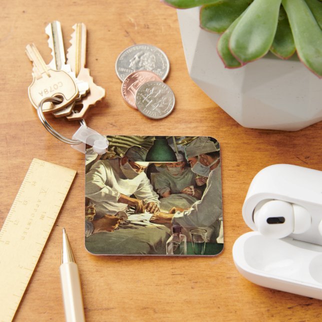 Chaveiro Medicamento Vintage, Médicos Cirurgia em ER (Mesa)