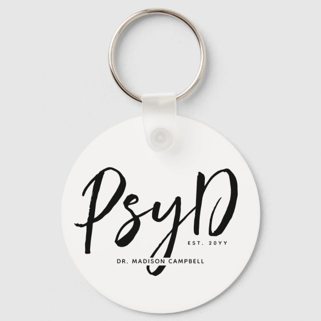 Chaveiro Médico de PsyD Personalizado (Verso)
