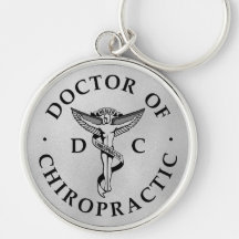 Médico do logotipo quiroprático em prata