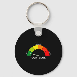 Chaveiro Medidor de cortisol baixo engraçado biologia psico