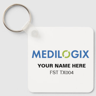 Chaveiro MEDILOGIX Keychain Square Add Text