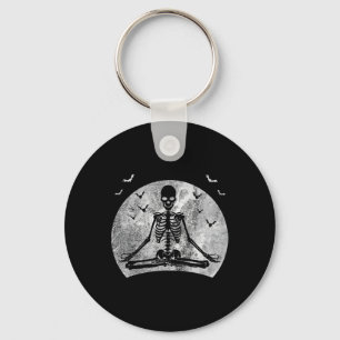 Chaveiro Meditação do esqueleto Yoga Lover Halloween Custo