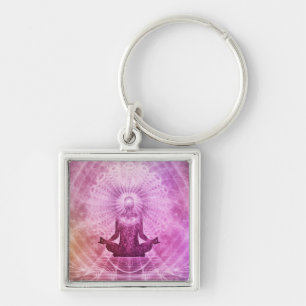 Chaveiro Meditação espiritual de Yoga Zen Colorida