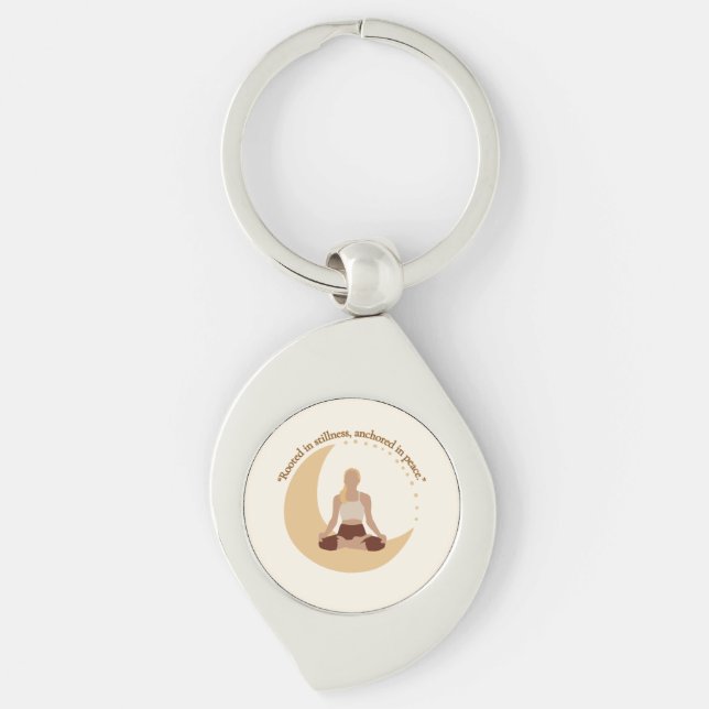 Chaveiro Meditação na Lua – Bem-estar Celestial (Frente)
