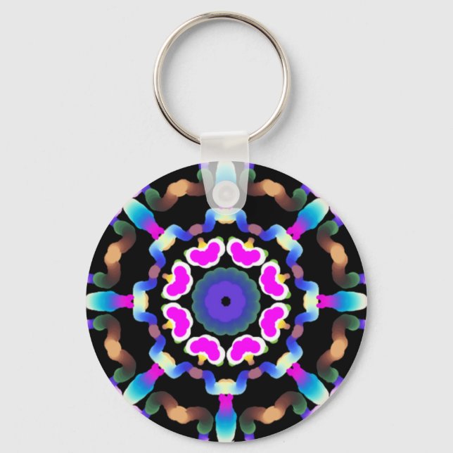 Chaveiro *~* Meditual Espiritual Neon Mandala