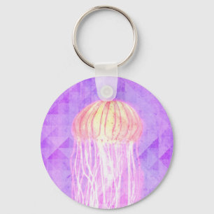 Chaveiro Medusa artísticas roxas violetas da fantasia