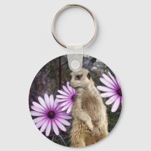 Chaveiro Meerkat_And_Daisies,_ Key Ring