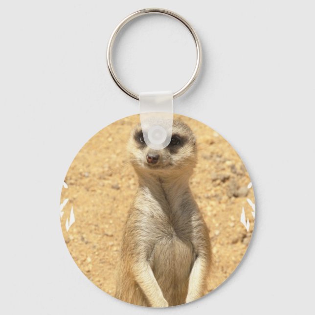 Chaveiro Meerkat curioso (Frente)
