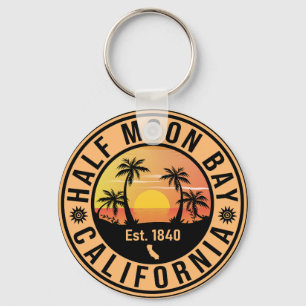 Chaveiro Mef Moon Bay California Retro Sunset Souvenirs