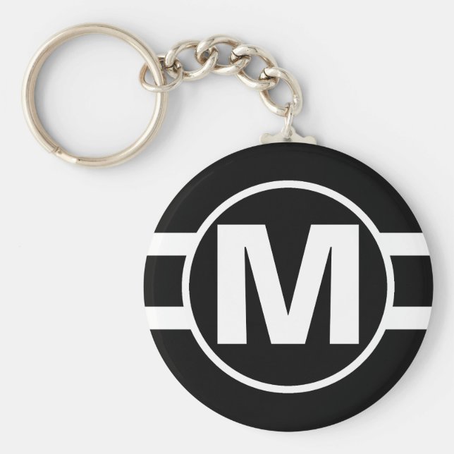 Chaveiro Mega Black Retro Monogramed (Frente)