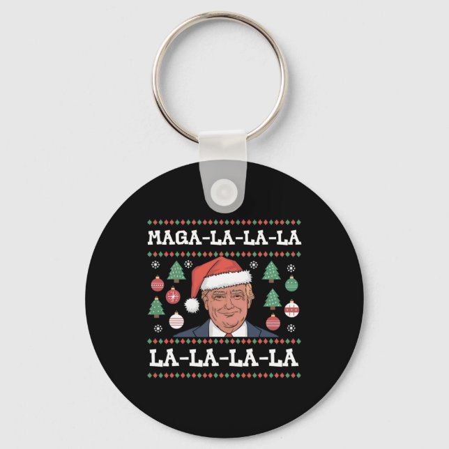 Chaveiro Mega La Donald Trump Potus 47 Natal Feio (Frente)
