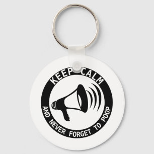 Chaveiro Megafone: Fique Calmo E Nunca Esqueça