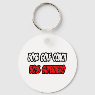 Chaveiro Meia treinadora de golfe... meio super-herói.