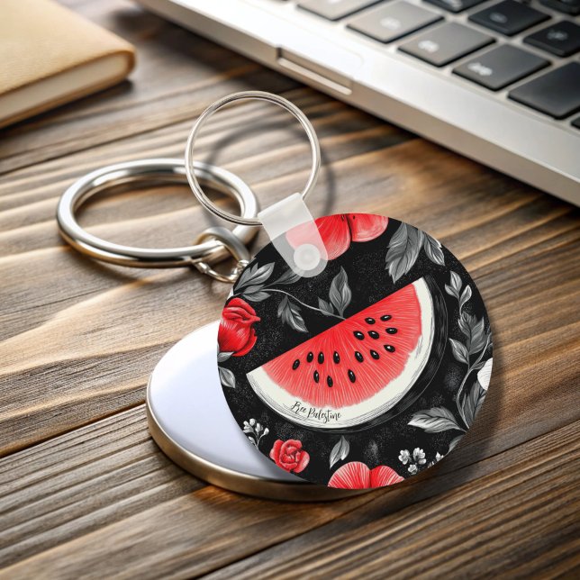 Chaveiro Melancia da Palestina Livre (Free Palestine Watermelon Key Chain)