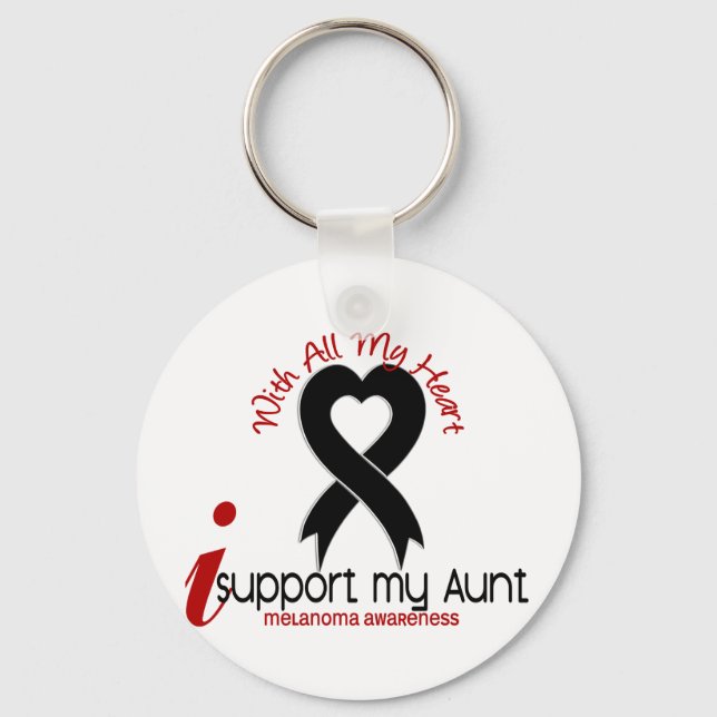Chaveiro Melanoma I Support My Tia (Frente)