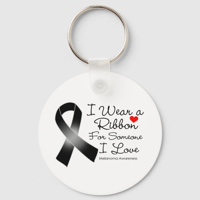 Chaveiro Melanoma Ribbon Alguém Que Eu Amo (Frente)