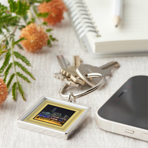 Chaveiro Melbourne Austrália CDB Luzes sobre a Ponte da Rai