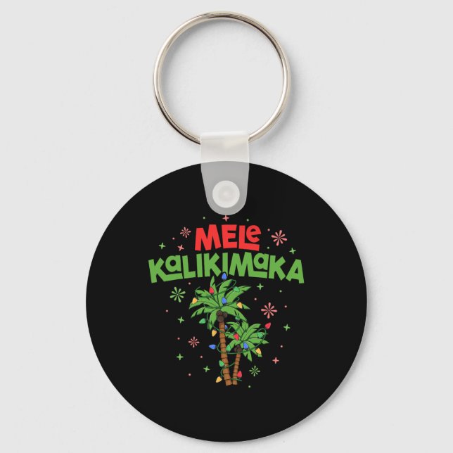 Chaveiro Mele Kalikimaka Havaiana Palm-Light (Frente)