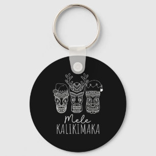 Chaveiro Mele Kalikimaka Natal Havaiano Máscara Tiki Papai
