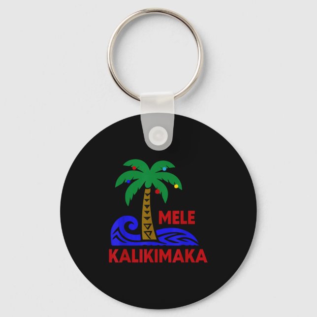 Chaveiro Mele Kalikimaka Trocal Holiday Palm Tree Xmas Hawa (Frente)