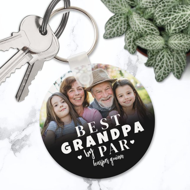 Chaveiro Melhor Avô Pelo Par Foto (Best Grandpa By Par Photo Keychain)