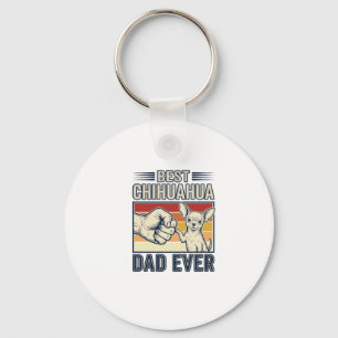 Chaveiro Melhor Design de Camisa de Cachorro Vintage Pai de