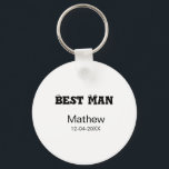 Chaveiro Melhor homem despedida de solteiro adicionar nome<br><div class="desc">design</div>