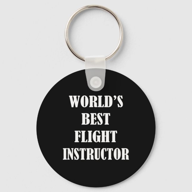 Chaveiro Melhor Instrutor de Voo do Mundo - Professor Pilot (Frente)