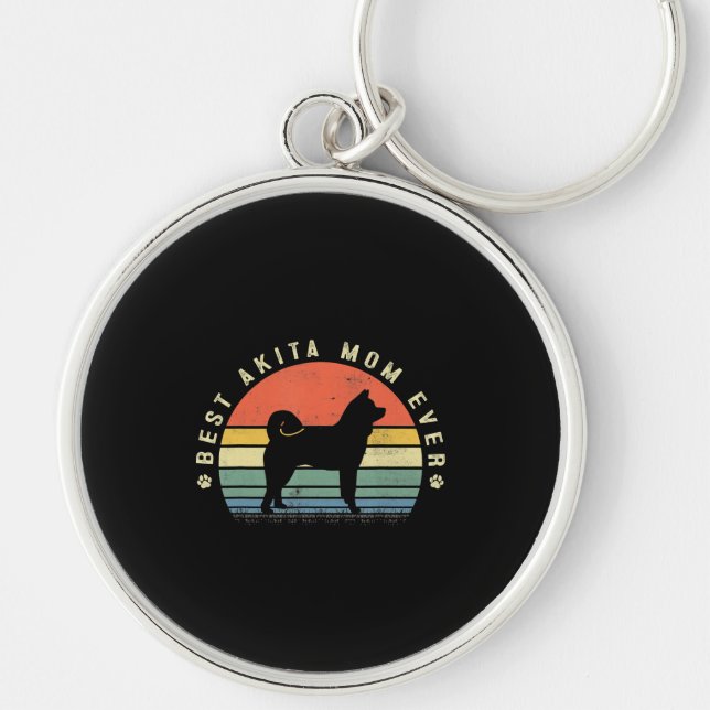 Chaveiro Melhor mãe de akita | presentes engraçados para cã (Frente)