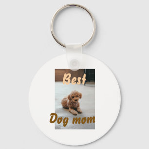 Chaveiro Melhor mãe de cachorro poça marrom dia das mães de
