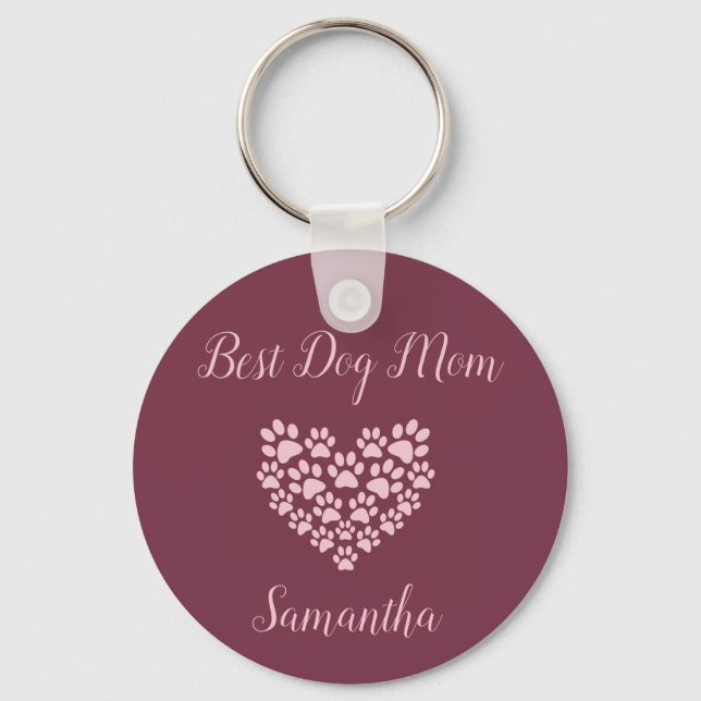Chaveiro Melhor Mãe de Cachorro Pulseira Personalizada Marr (Frente)