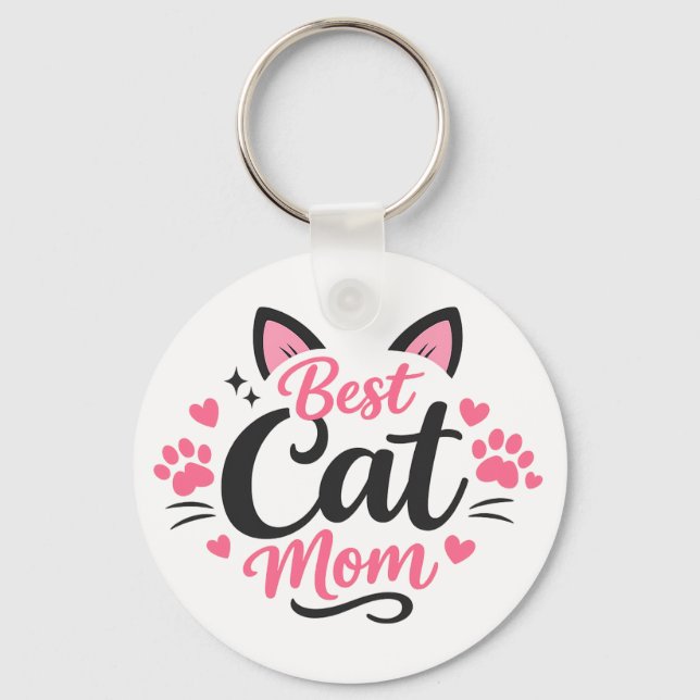 Chaveiro Melhor Mãe de Gato (Frente)