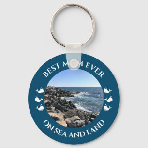 Chaveiro Melhor Mãe Ondas do Oceano Atlântico do Mar Azul