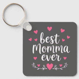Chaveiro melhor mamãe de todas cinza
