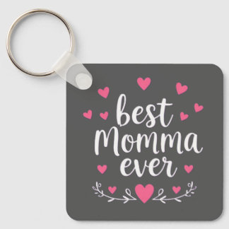 Chaveiro melhor mamãe de todas cinza