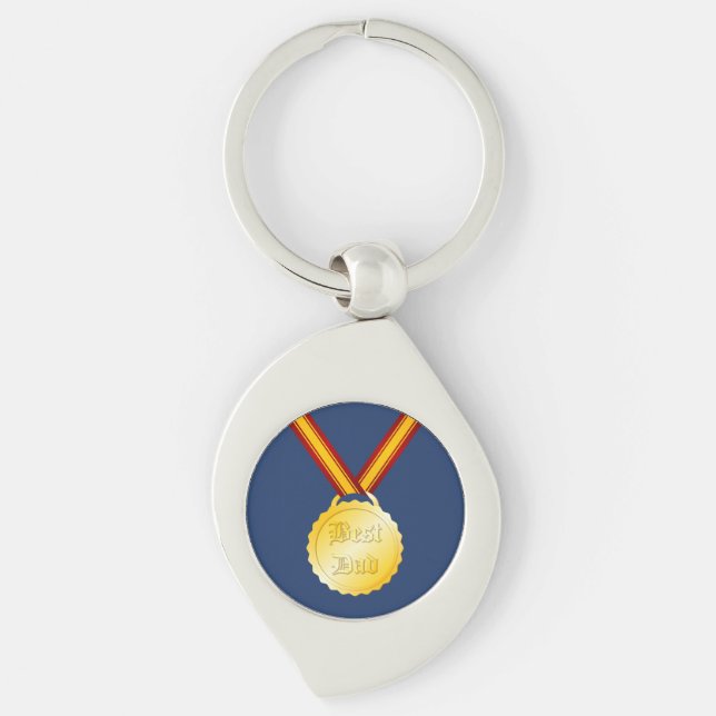 Chaveiro Melhor Medalha do Pai Dia dos Pais (Frente)