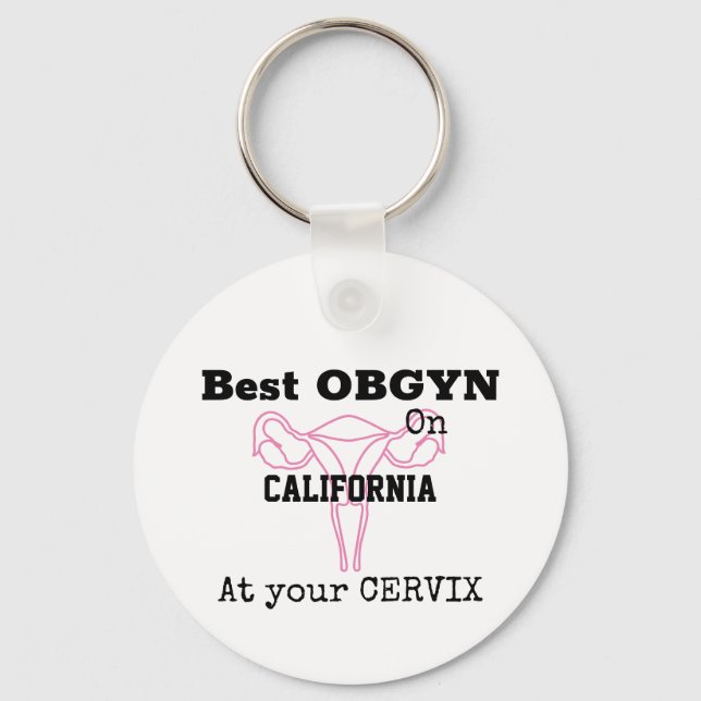Chaveiro Melhor OBGYN em Gynecologista de Cidade ou Nome da (Frente)