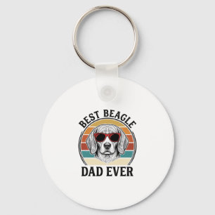 Chaveiro Melhor Pai Beagle de Todos os Tempos Camisa Vintag
