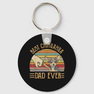 Chaveiro Melhor Pai Chihuahua jamais Retro Vintage Sunset