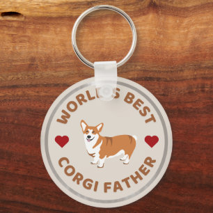 Chaveiro Melhor Pai Corgi do Mundo Presente Orgulhoso de Pa