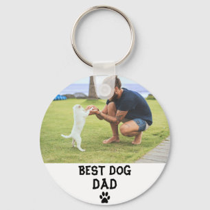 Chaveiro Melhor pai de cachorro pulseira com foto personali