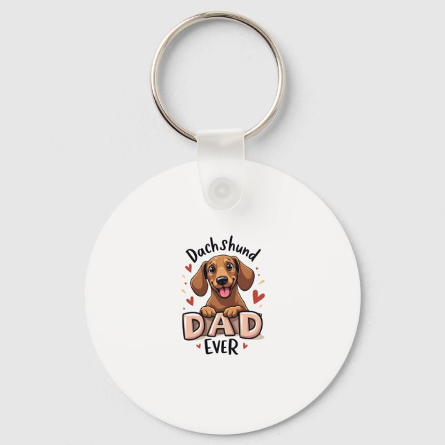 Chaveiro Melhor Pai De Dachshund Nunca (Frente)