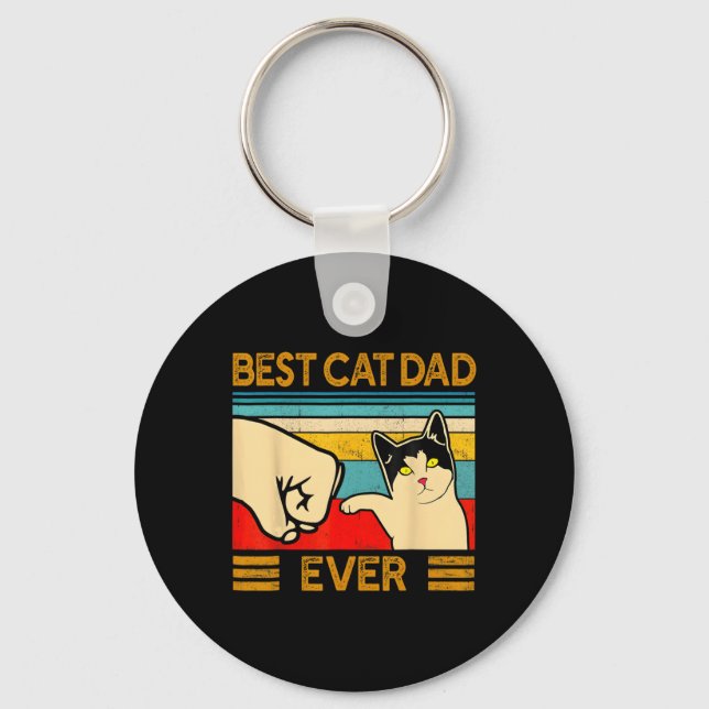 Chaveiro Melhor Pai de Gato de Todos Dia dos Pais Presente  (Frente)