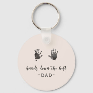 Chaveiro Melhor Pai de impressões digitais personalizadas